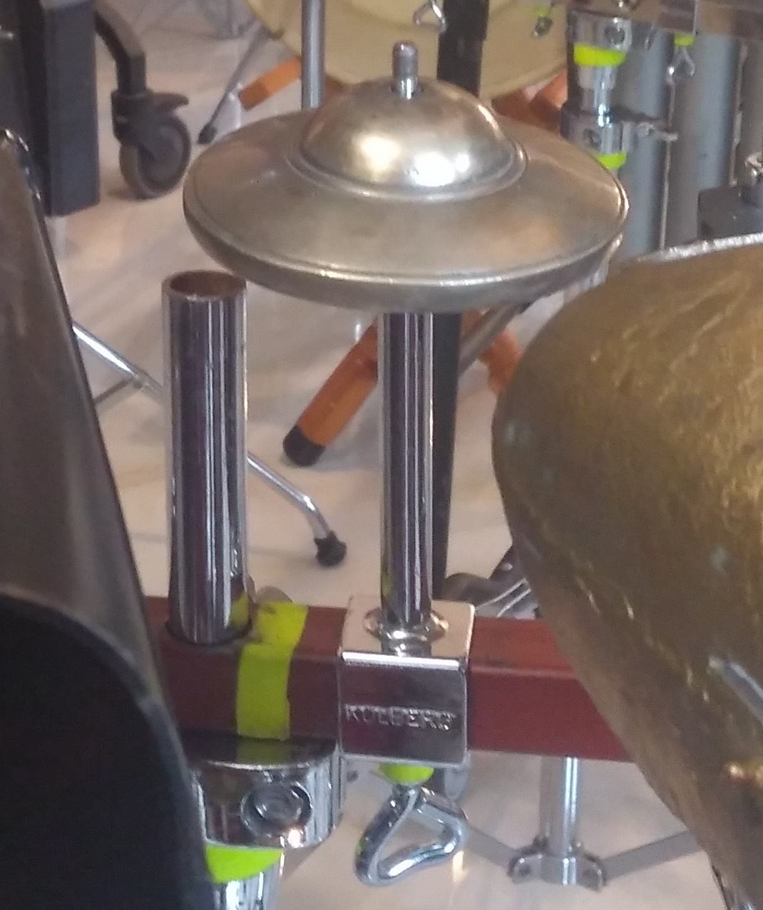 finger cymbal on Kolberg crotale stand finger cymbal on Kolberg crotale stand