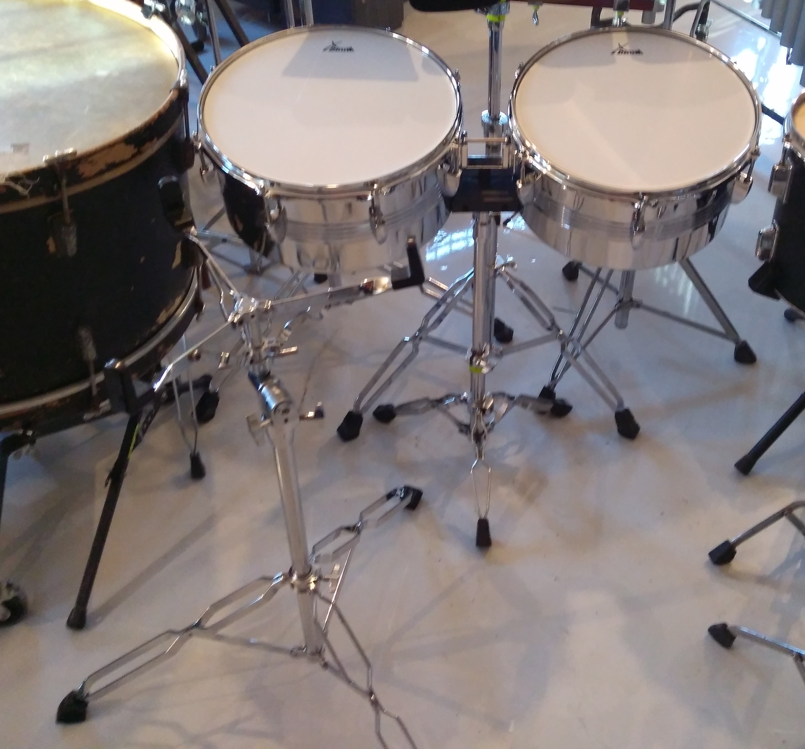 snare drum bass for timbale stand try different base for the stand